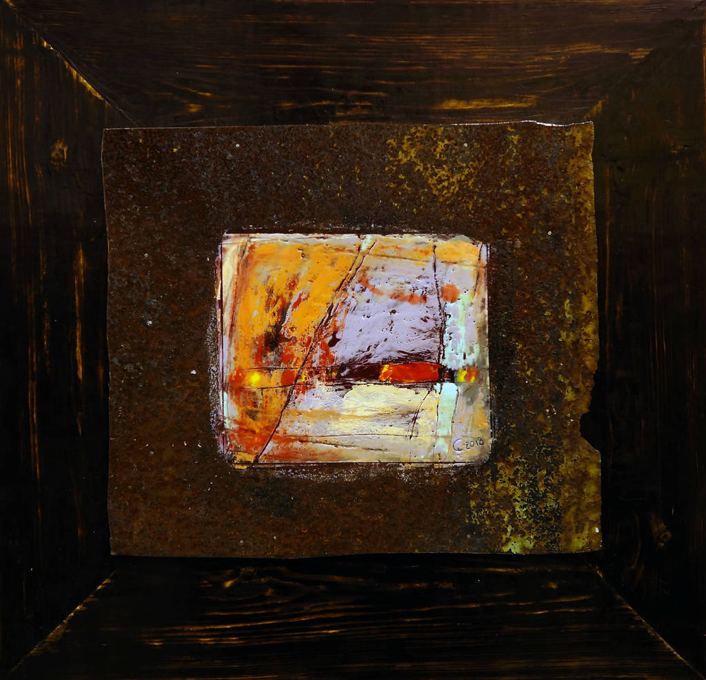 June, 30x30cm, encaustic, 2018