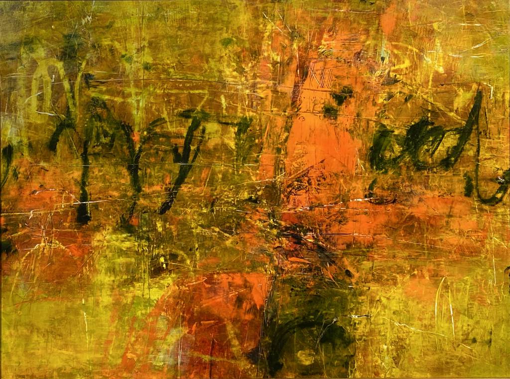 Silk Road, 80x60cm, cold wax, 2020