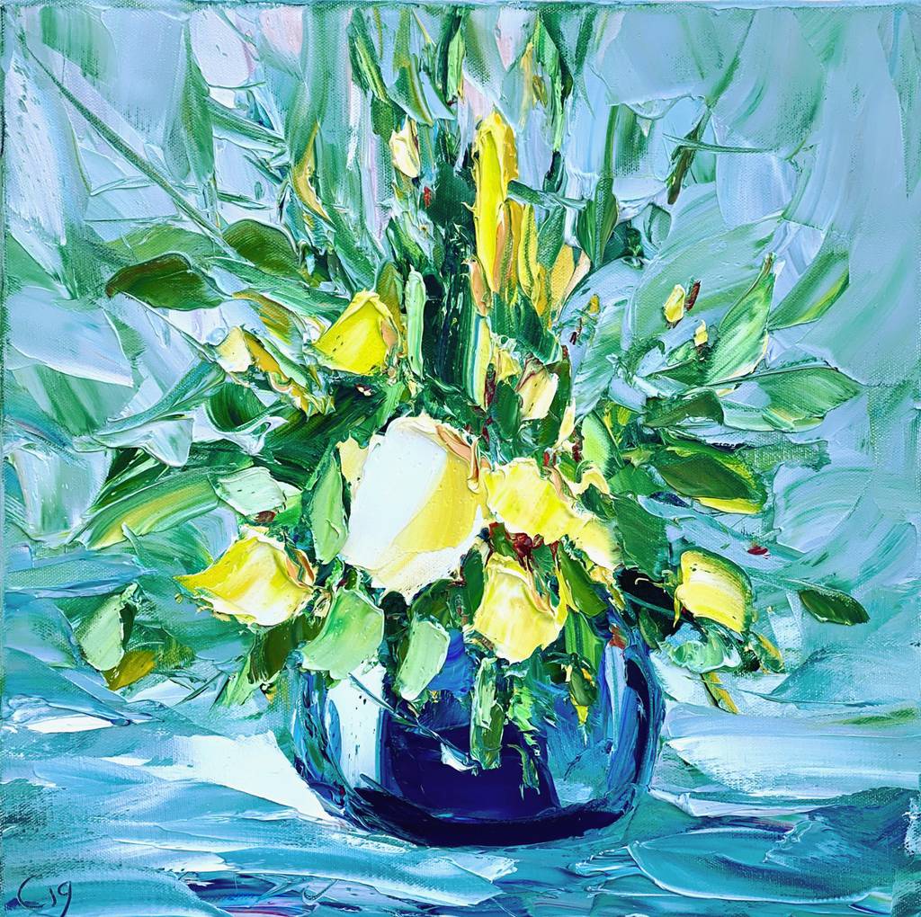 Summer Bouquet, 41x41cm, oil on canvas, 2019