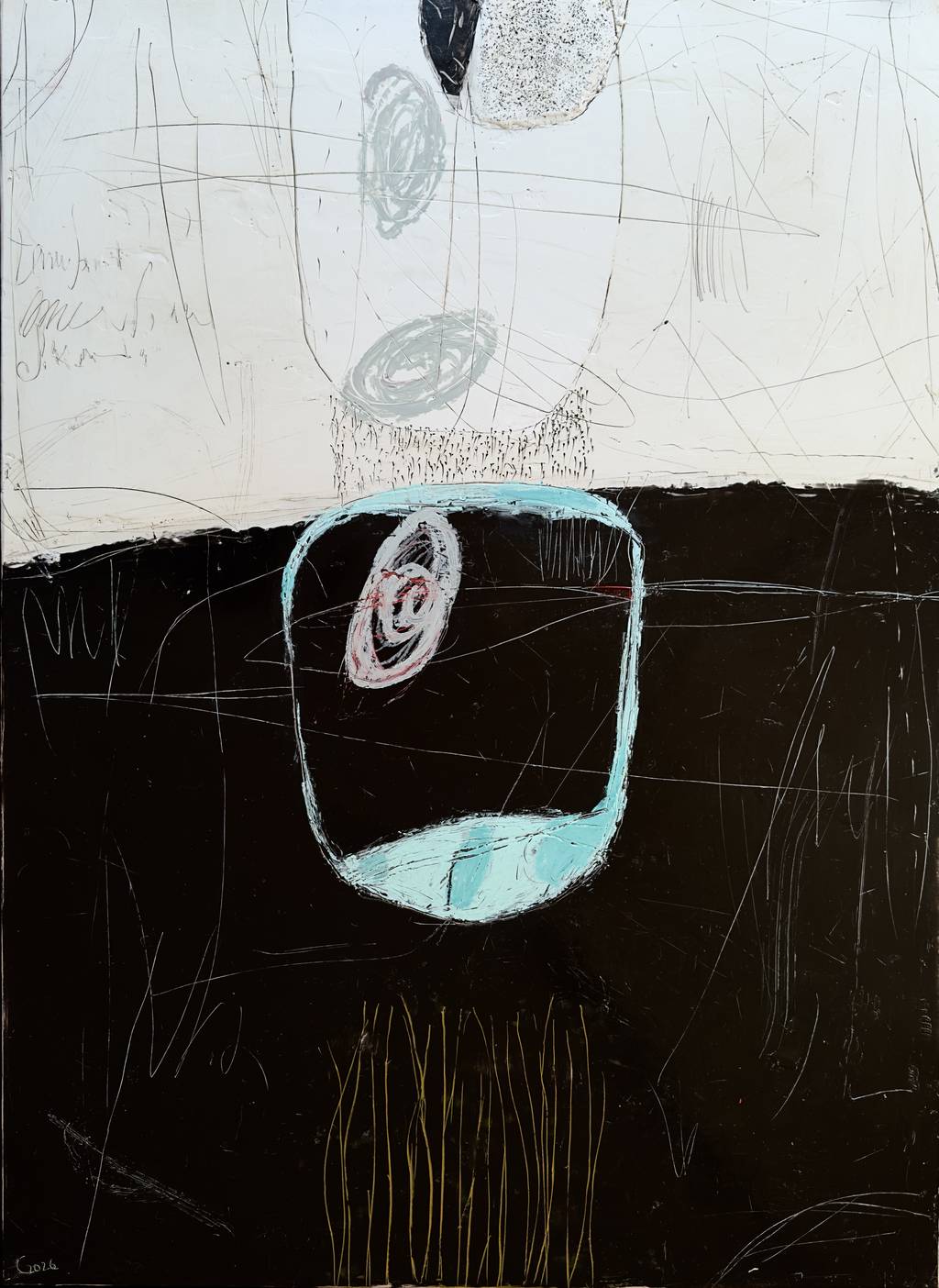 No One Knows How the Movie Will End II, 100x70cm., encaustic, 2026