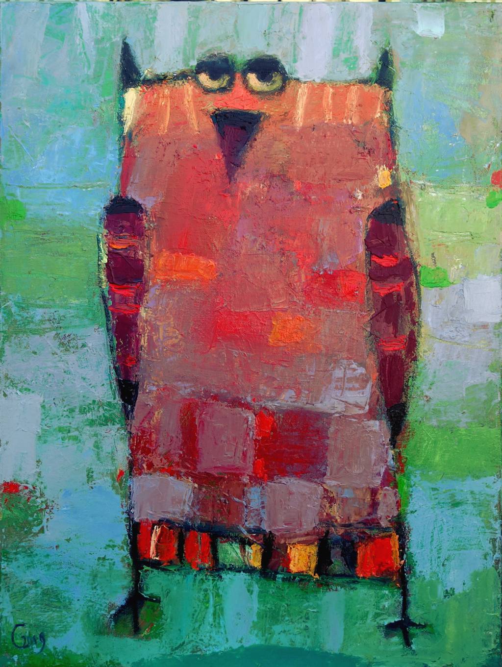 Owl 2, 61x46cm., oil on canvas, 2019