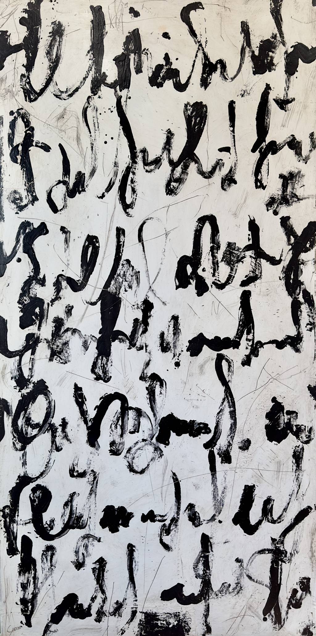 The Spoken Word, 130x65cm., encaustic, 2026