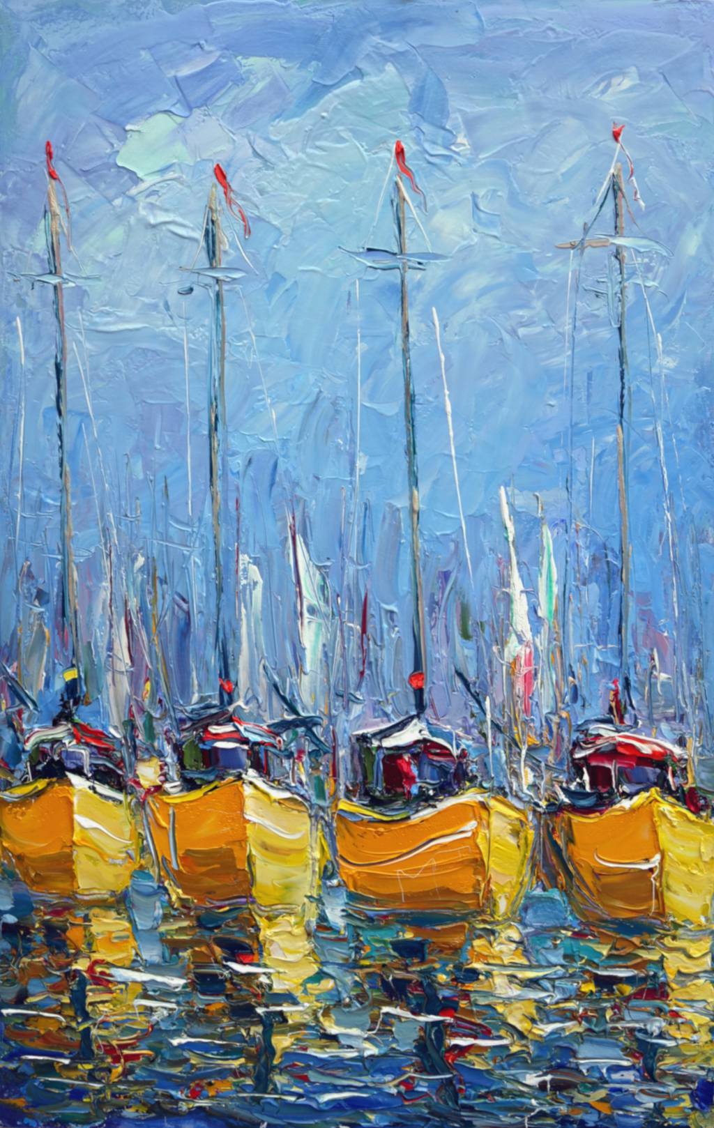 Yachts, 114x71cm., oil on canvas, 2019