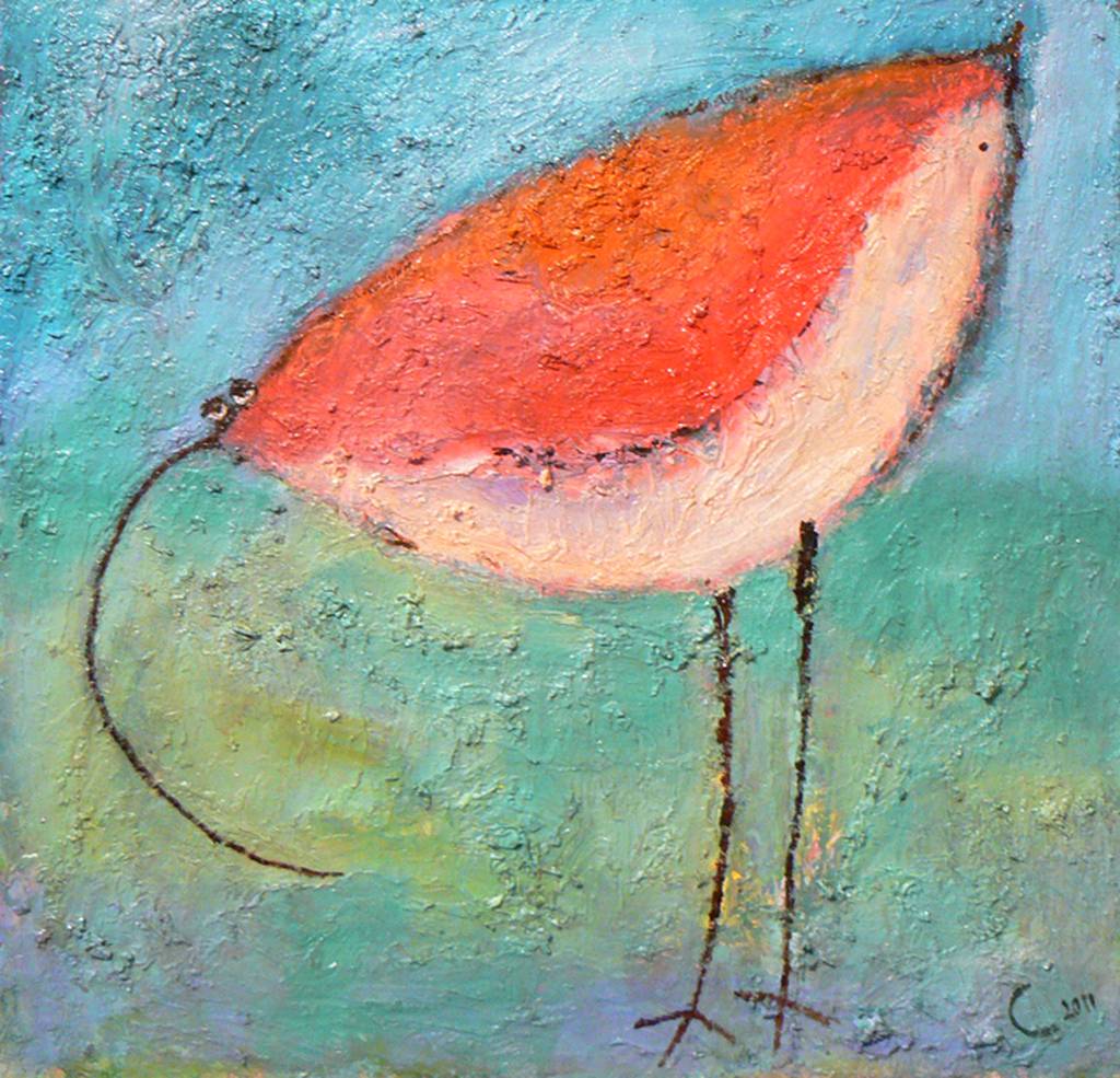 Strange Bird, 40x40cm., oil on canvas, 2011