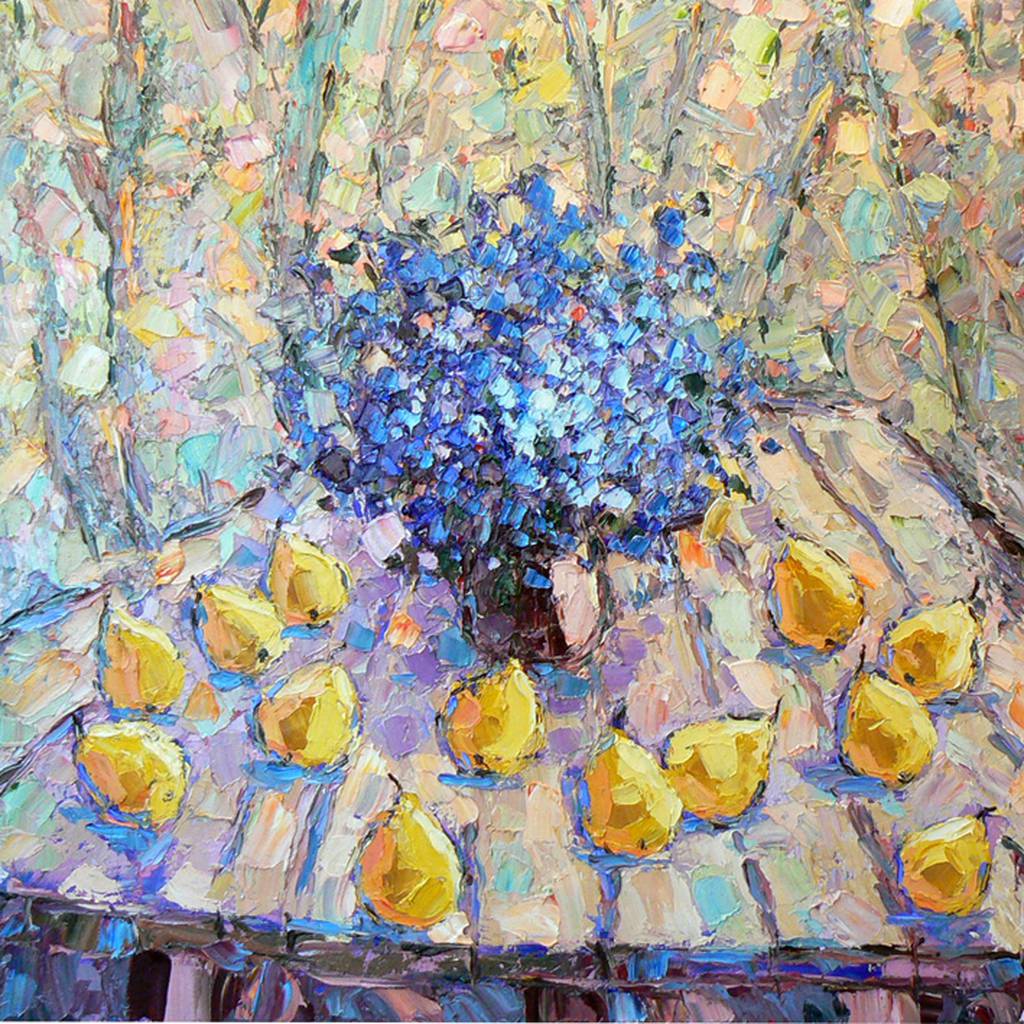 Pear Garden, 100x100cm., oil on canvas, 2016