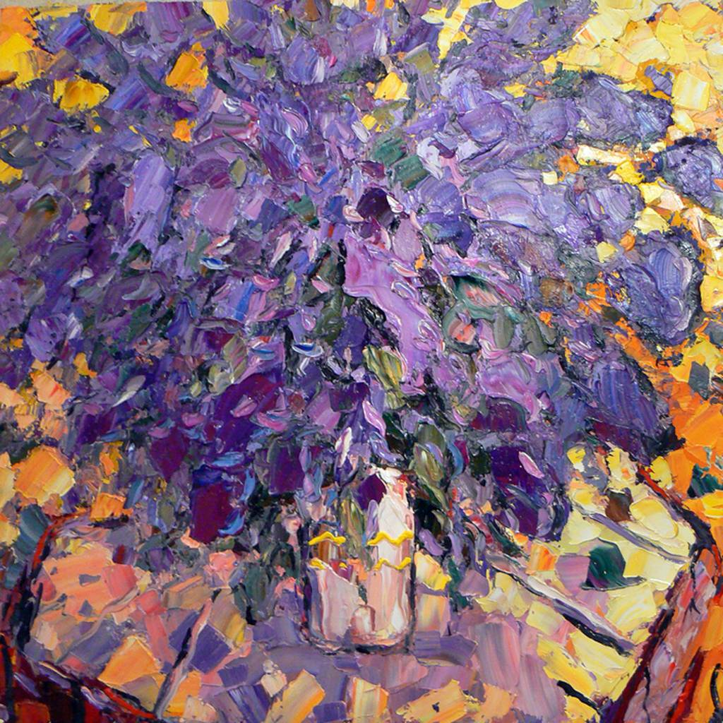 Lilacs, 100x100cm., oil on canvas, 2007