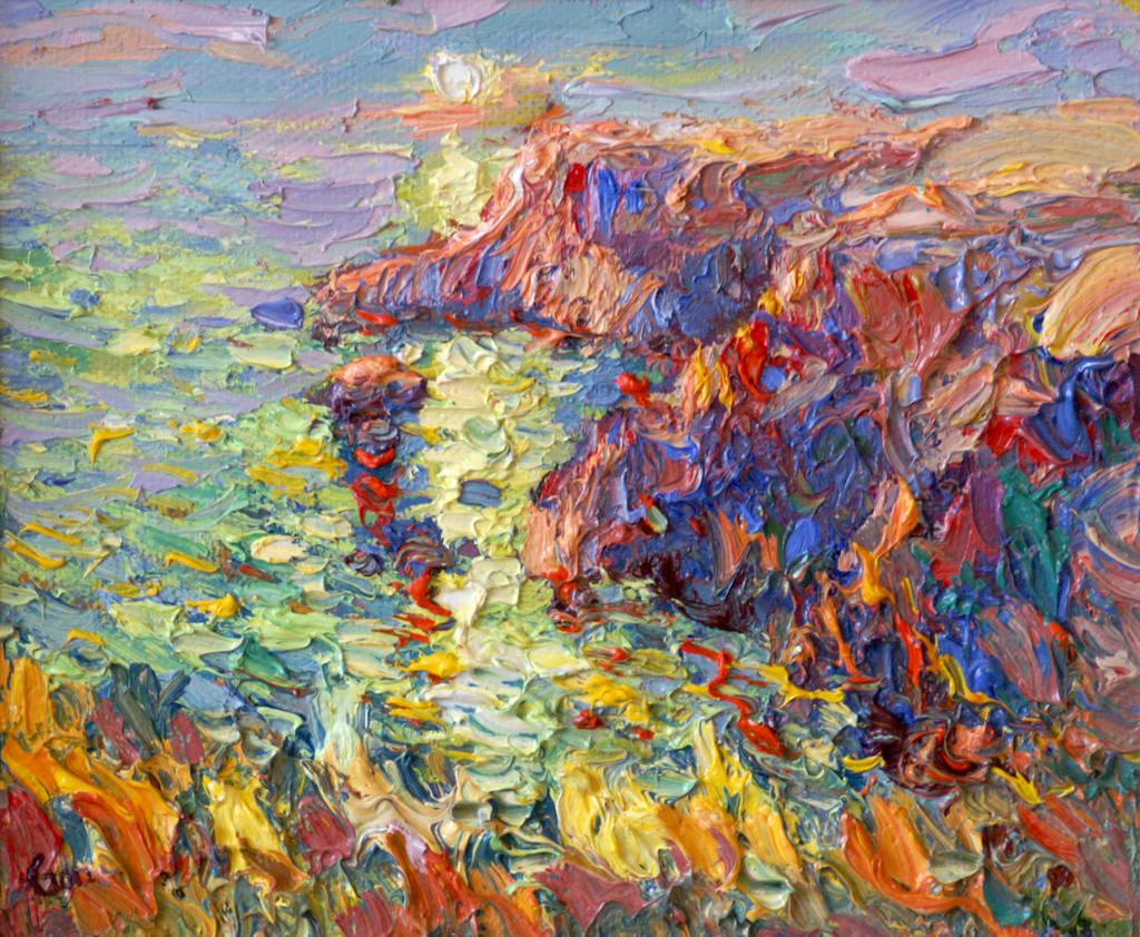 Crimean Sunset, 30x25cm, oil on canvas, 2012