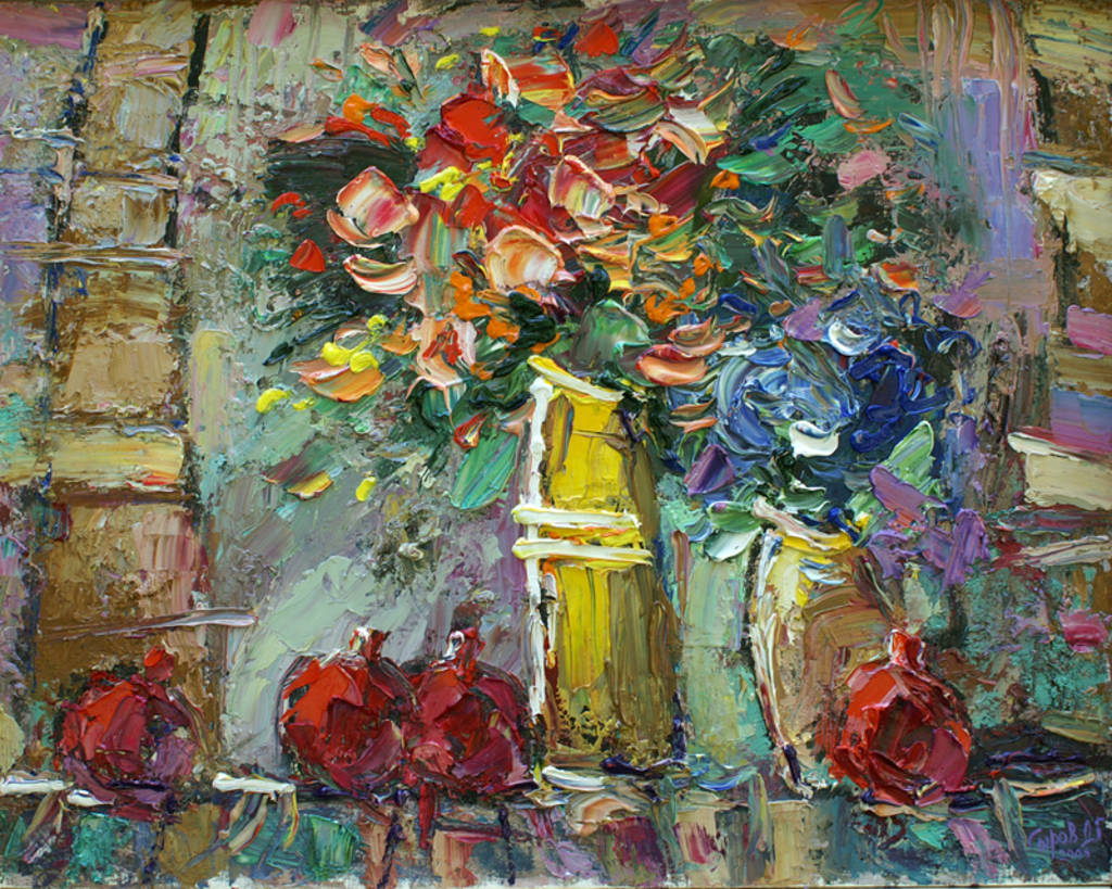 Still Life with Pomegranates 1, 75x60cm, oil on canvas, 2015