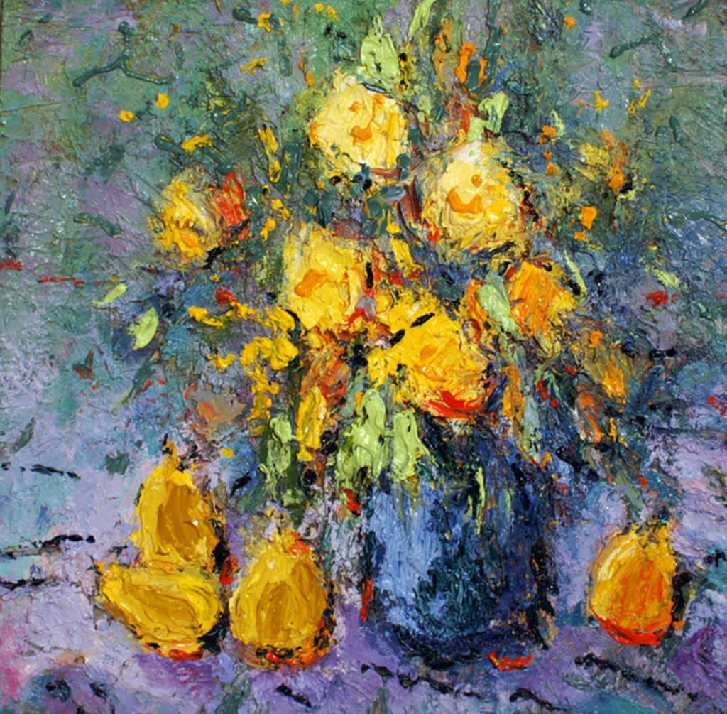 Still Life with Pears 1, 60x60cm, oil on canvas, 2012