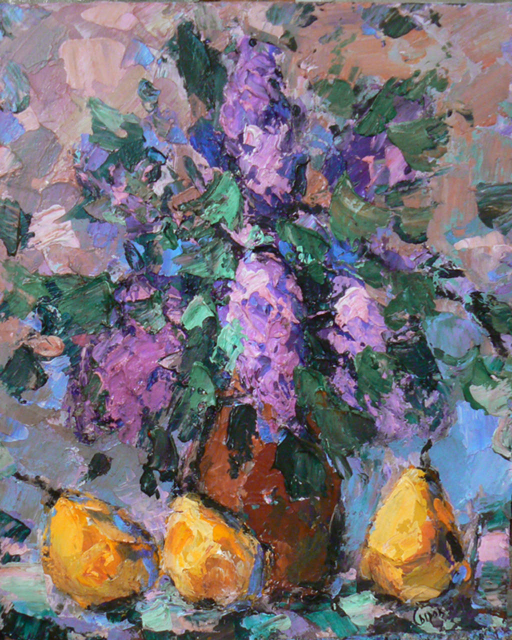 Still Life with Pears, 50x40cm, oil on canvas, 2015