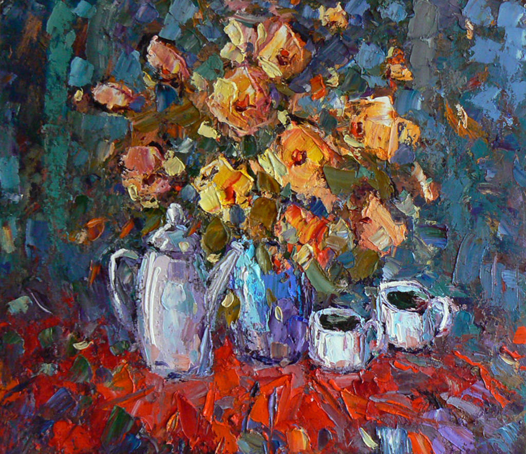 Still Life with Coffeepot, 100x80cm, oil on canvas, 2012