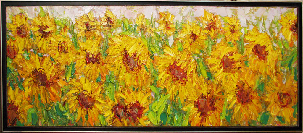 Sunflowers 1, 170x65cm, oil on canvas, 2013