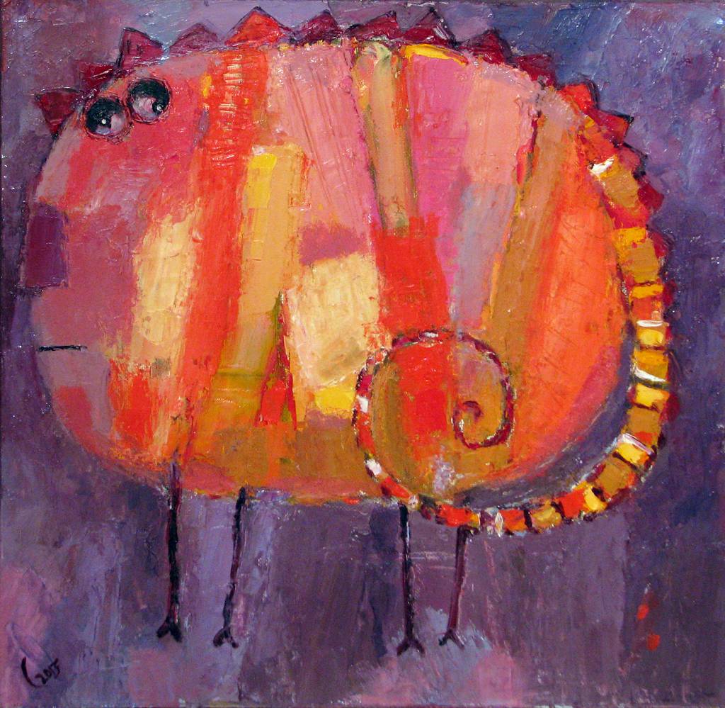 Chameleon, 50x50cm., oil on canvas, 2013